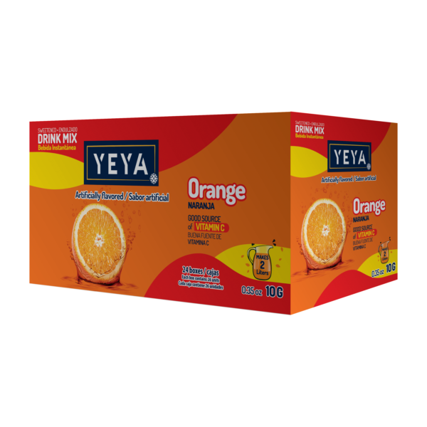 Refresco Instantáneo Sabor Naranja | YEYA | Caja de 624 unidades de 10g