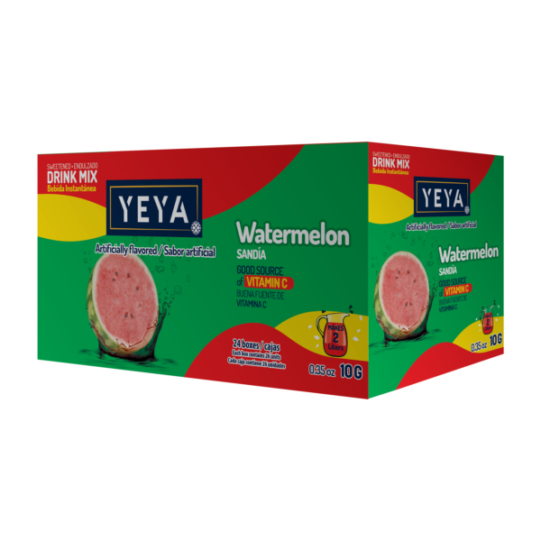 Refresco Instantáneo Sabor Sandía | YEYA | Caja de 624 unidades de 10g