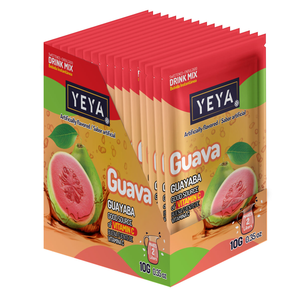 Refresco Instantáneo Sabor Guayaba | YEYA | Caja de 624 unidades de 10 g - Imagen 3