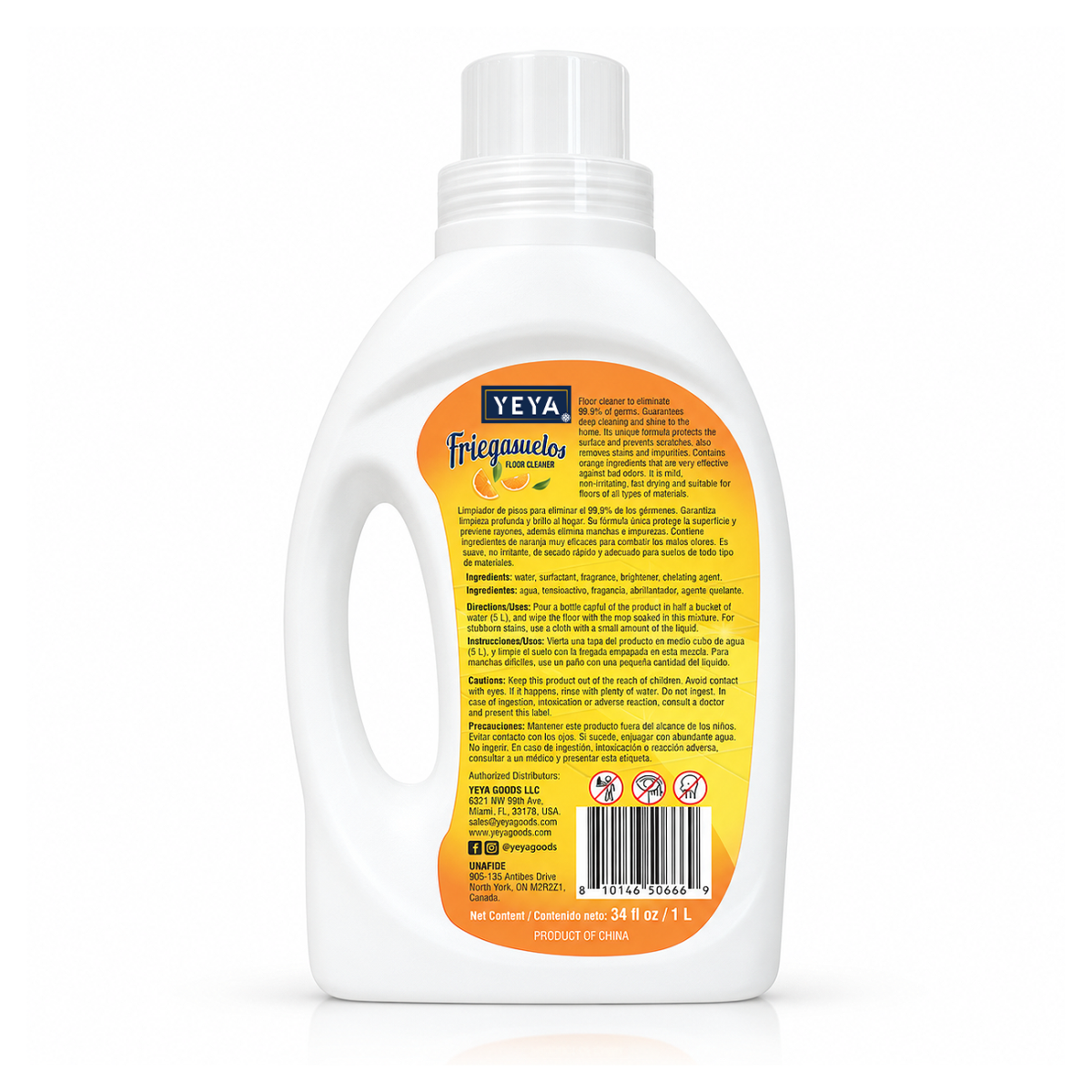 Friegasuelos Naranja | YEYA | 1 l - Imagen 2