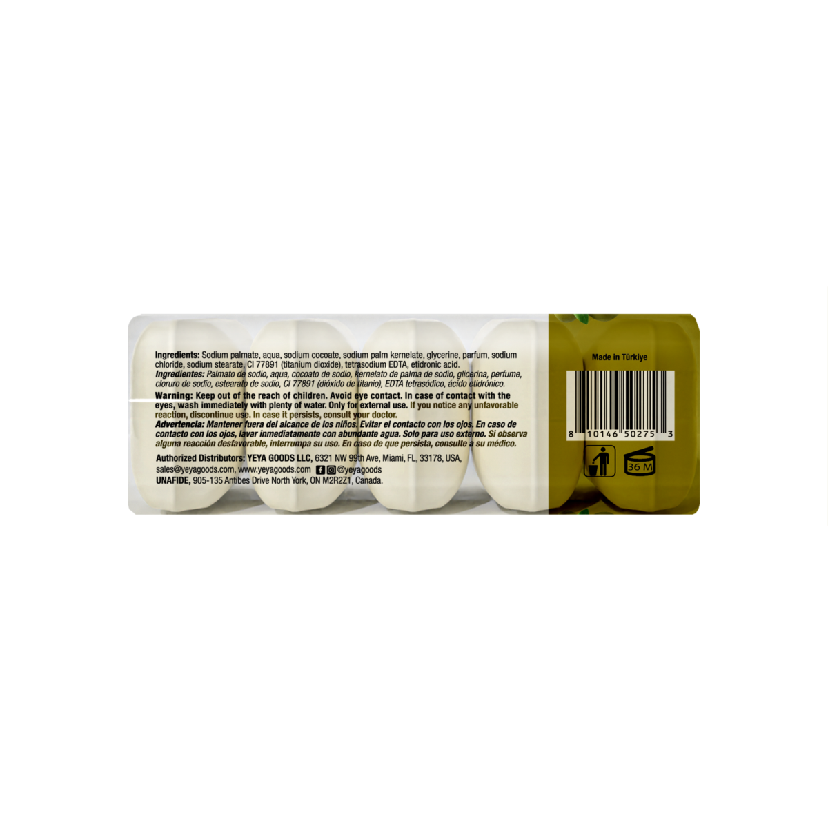 Jabón de Tocador Oliva | YEYA | 5 x 60 g - Imagen 4