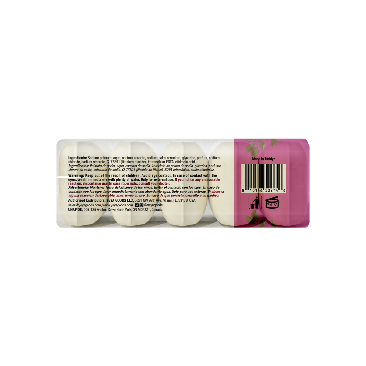 Jabón de Tocador Rosas | YEYA | 5 x 60 g - Imagen 4