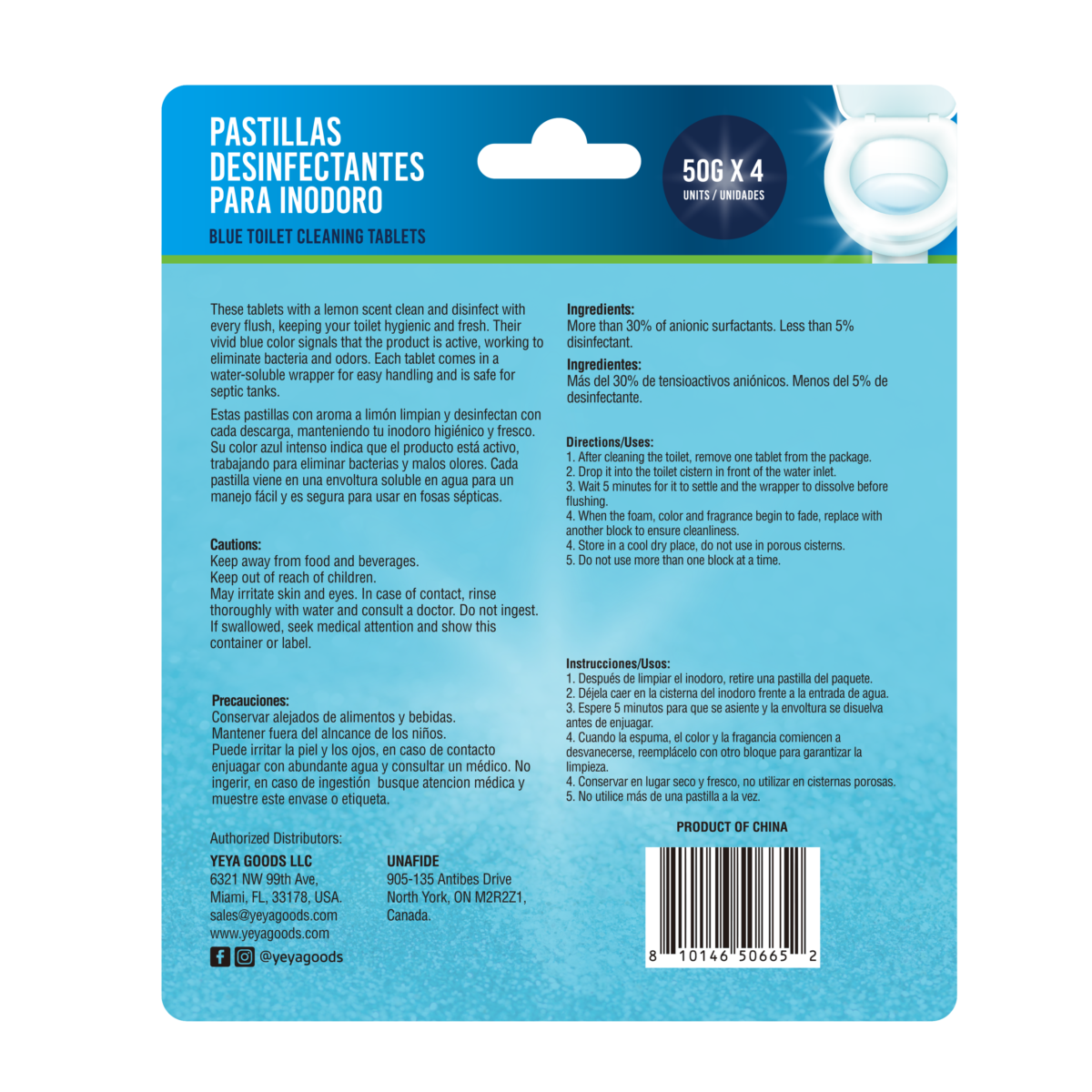 Pastillas Desinfectantes para Inodoro | YEYA | 4 u - Imagen 3