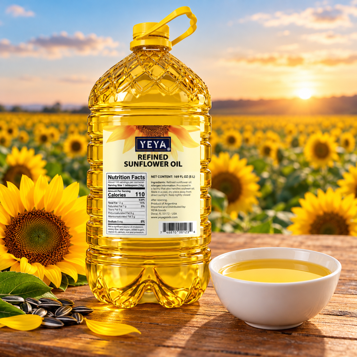 Aceite de Girasol Refinado | YEYA | 5 L - Imagen 2