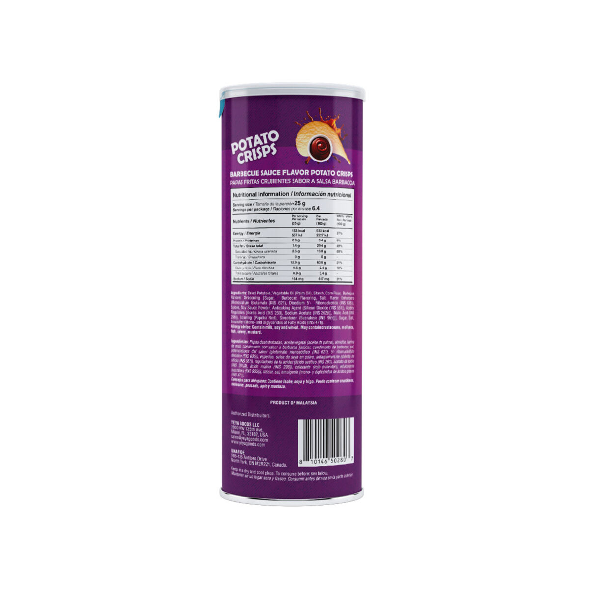 Papas Chips sabor BBQ | YEYA | 160 g - Imagen 2